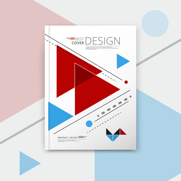Abstract composition, notebook cover, arrow font texture, red, blue triangle part construction, a4 brochure title sheet, creative figure icon, commercial logo surface, banner form, EPS10 flier fiber
