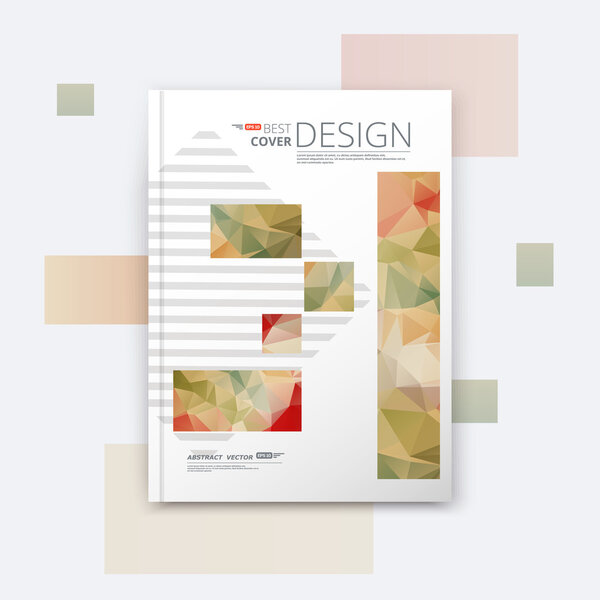 Abstract composition, quadrate texture, pastel colors square part construction, white a4 brochure title sheet, creative tetragon figure icon, beige logo surface, patch banner form, flyer fiber, EPS 10