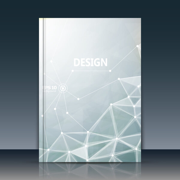 Abstract composition, text frame surface, grey a4 brochure title sheet, white cybernetic dots, creative figure, logo sign icon, molecular banner form, atomic chemical flier fashion, EPS10 vector image