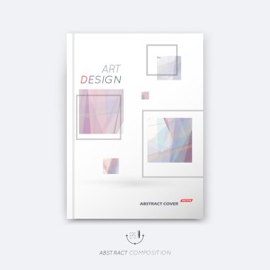 Abstract composition, rosy pastel square construction font texture, box block section surface, white a4 brochure title sheet, creative figure vector art, commercial offer, banner form, flyer fiber