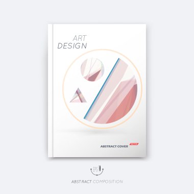 Abstract composition, rosy pastel font texture, stripe section surface, lines construction, white a4 brochure title sheet, creative figure vector art, commercial offer, banner form, flyer fiber
