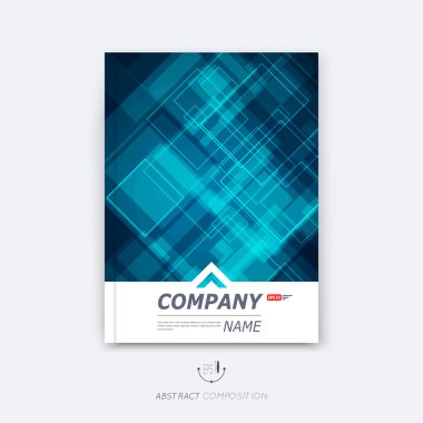 Soyut kompozisyon, mavi kozmik gökyüzü dört yüzlü yazı tipi dokusu, kare parça inşaat, a4 broşür başlık sayfası, yaratıcı tetragon rakam simgesi, ticari logo yüzeyi, firma afiş formu, el ilanı fiber