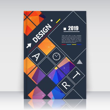 Soyut kompozisyon, pembe, mavi, sarı kare yapı yazı tipi doku, kutu blok bölüm yüzeyi, siyah broşür başlık sayfası, yaratıcı figür vektör sanat, ticari teklif, afiş formu, el ilanı fiber