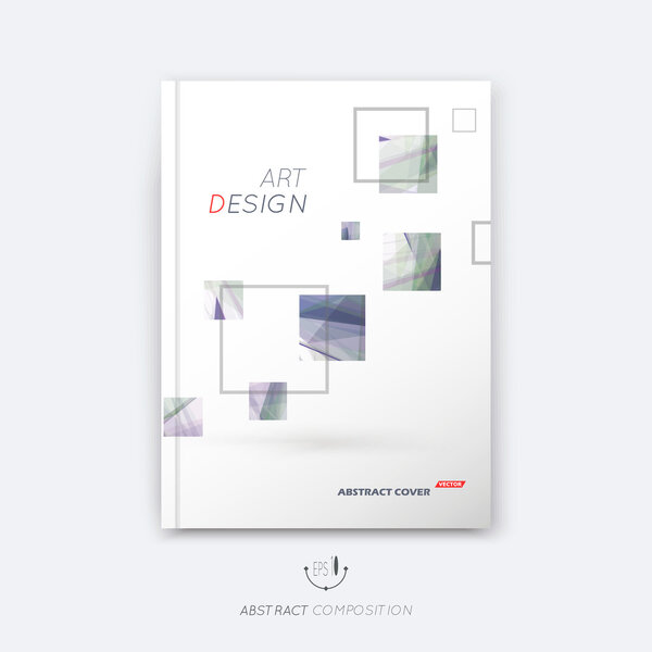 Abstract composition, blue, violet square construction font texture, box block section surface, white a4 brochure title sheet, creative figure vector art, commercial offer, banner form, flyer fiber