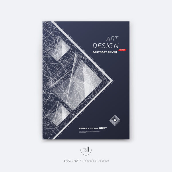 Abstract composition, black font texture, lozenge section trademark, white curve lines construction, brochure title sheet, creative rhombus figure logo icon, commercial offer, banner form, flyer fiber