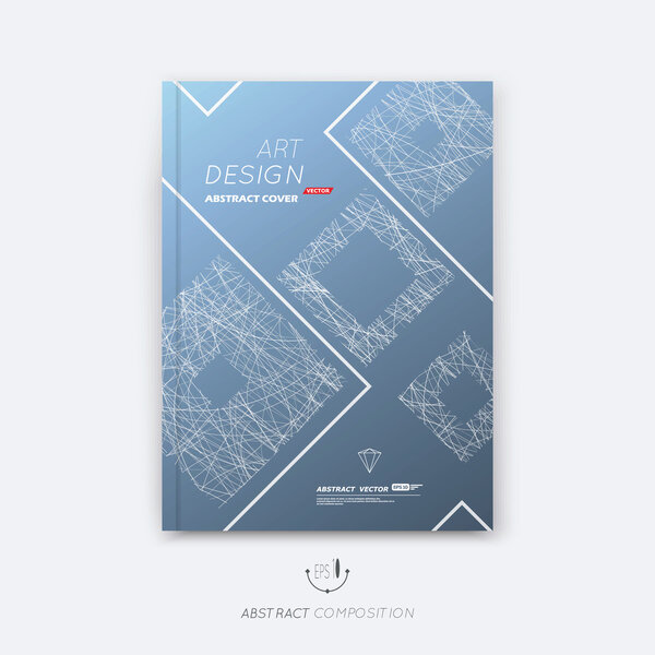 Abstract composition, dark font texture, lozenge section trademark, white curve lines construction, brochure title sheet, creative rhombus figure logo icon, commercial offer, banner form, flyer fiber