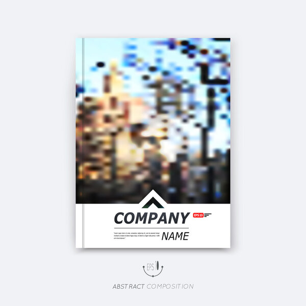 Abstract composition, urban city view, classic industrial architecture texture, mosaic square part construction, a4 brochure title sheet, creative figure icon, logo surface, banner form, flyer font