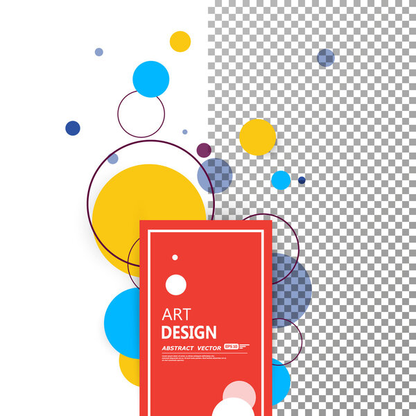 Abstract composition, tessallation font texture, orange, blue patch circle parts construction, bright sphere bubbles, red round text frame, wallpaper, miniature, screen saver, EPS 10 illustration