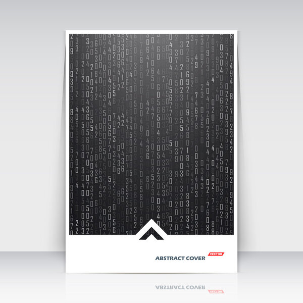 Abstract composition, math technology, black a4 brochure title sheet, scientific digital banner icon, business card texture, white arithmetic sum backdrop, number sequence font, arabic cipher, EPS10