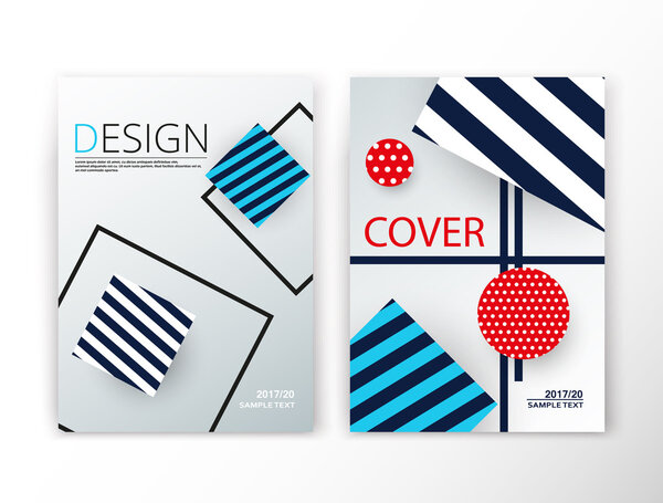 Abstract composition. Blue striped construction font texture. Box block section surface. A4 brochure title sheet set. Creative figure vector art. Commercial offer collection. Banner form. Flyer fiber