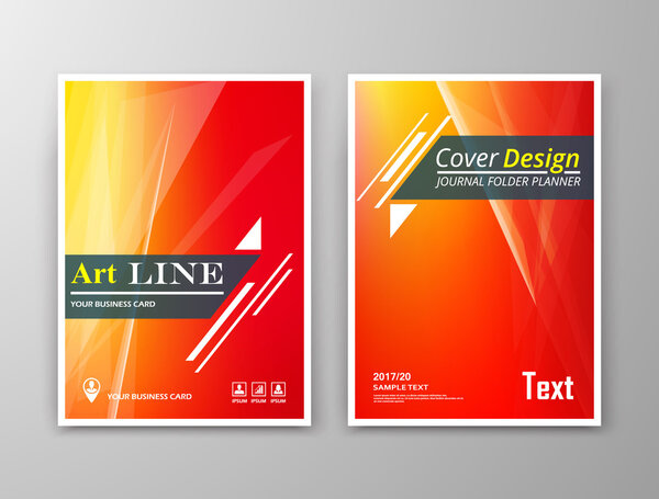 Abstract composition, yellow, orange font texture, white stripe section surface, lines construction, red a4 brochure title sheet, creative figure vector art, commercial offer, banner form, flyer fiber