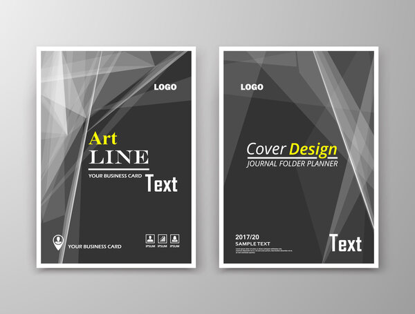 Abstract composition. Black polygonal texture. Laser light rays construction. Lines plexus. A4 brochure title sheet. Creative figure icon. Crystal facets surface. Banner form. Flyer font.