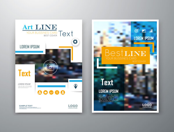 Abstract composition. Colored editable ad image texture. Cover set construction. Urban city view banner form. A4 brochure title sheet. Creative figure icon. Firm name logo surface. Flyer text font.