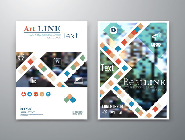 Abstract composition. Colored editable ad image texture. Cover set construction. Urban city view banner form. A4 brochure title sheet. Creative figure icon. Firm name logo surface. Flyer text font.