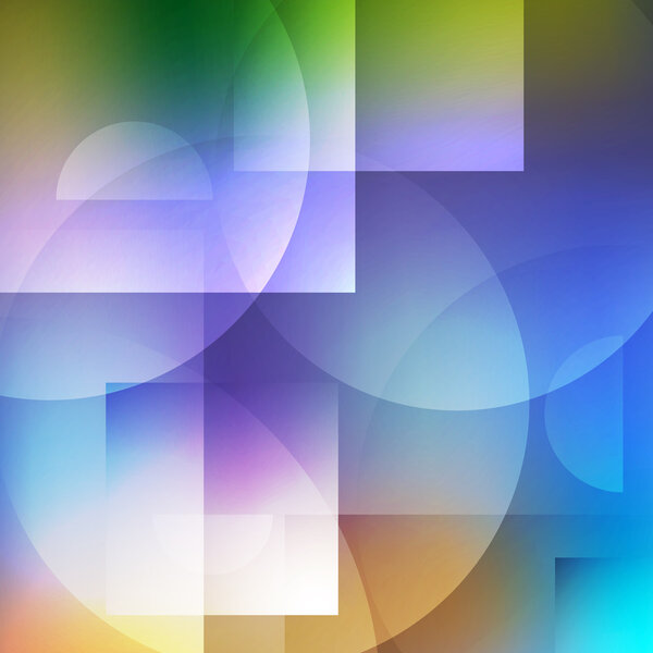 Abstract composition. Futuristic technology backdrop. Violet color gradient quadrangle figure. Sphere font texture. Creative banner. Lilac quadrate wallpaper. Lines connection flyer fiber. Vector art.