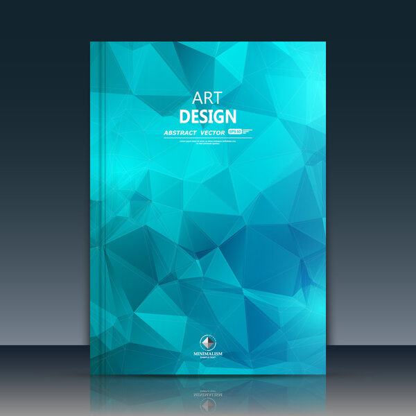 Abstract composition. Blue polygonal texture. Triangle part construction. Brochure title sheet. Creative figure icon. Sapphire diamond facet. Crystal glass surface. Transparent banner form. Flyer font