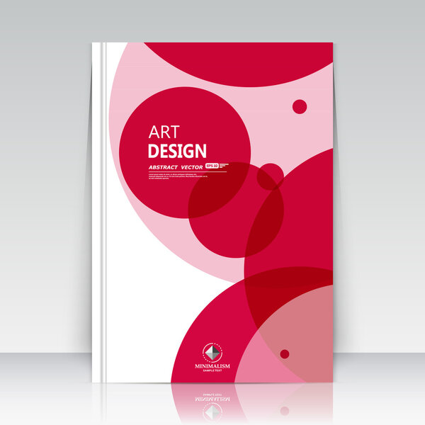 Abstract composition. Text frame surface. A4 brochure cover. White title sheet. Creative logo figure. Ad banner form font texture. Red round icon label. Bulb flyer fiber. EPS10 backdrop. Vector art