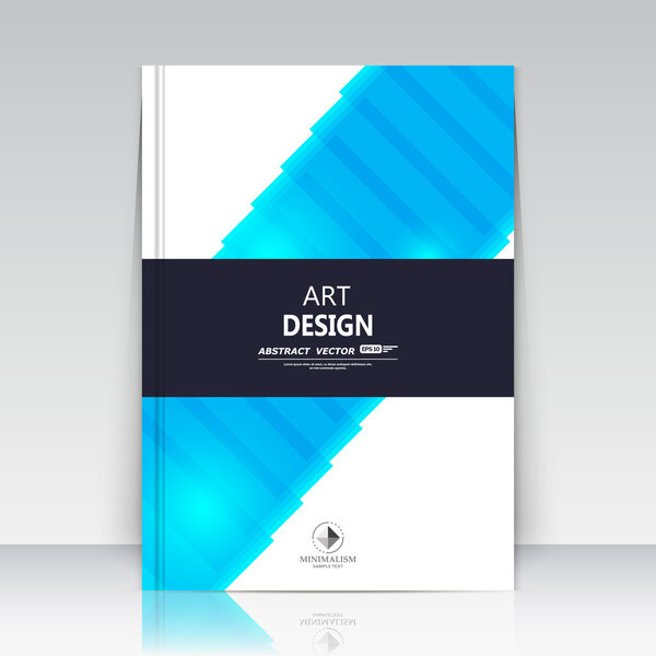 Abstract composition. Text frame surface. A4 brochure cover. White title sheet. Creative logo figure. Ad banner form texture. Blue square icon label. Box blocks flyer fiber. EPS10 backdrop. Vector art