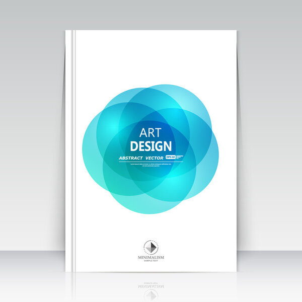 Abstract composition. Text frame surface. A4 brochure cover. White title sheet. Creative logo figure. Ad banner form font texture. Blue round icon label. Bulb flyer fiber. EPS10 backdrop. Vector art