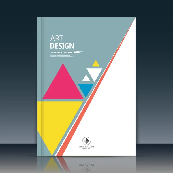 Abstract composition. Grey, white brochure cover. Triangle section title sheet. Creative logo figure flyer fiber. Ad banner form texture. Text frame surface. EPS10 label icon backdrop. Vector art — 图库矢量图片