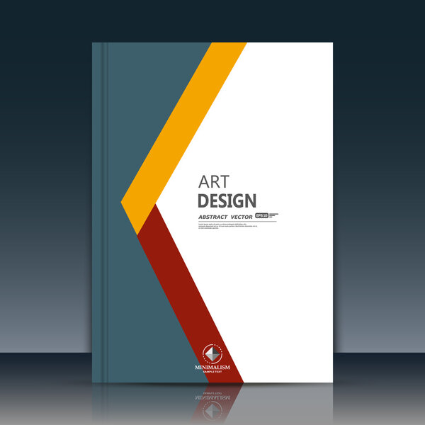 Abstract composition. Grey, white brochure cover. Yellow, red section title sheet. Creative logo figure flyer fiber. Ad banner form texture. Text frame surface. EPS10 label icon backdrop. Vector art