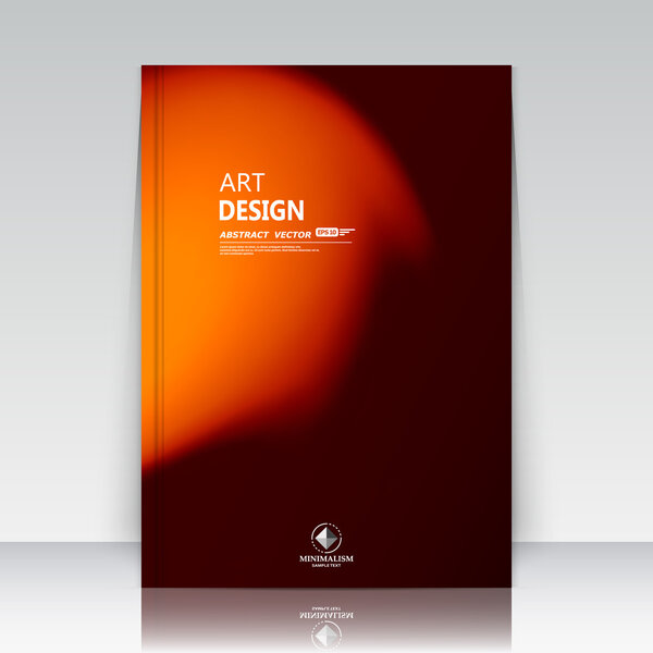 Abstract composition. Text frame surface. Orange a4 brochure title sheet. Alien explosion flash. Creative ad figure. Logo icon. Outer space fire. Banner form. Cosmic flier fashion. EPS 10 vector image