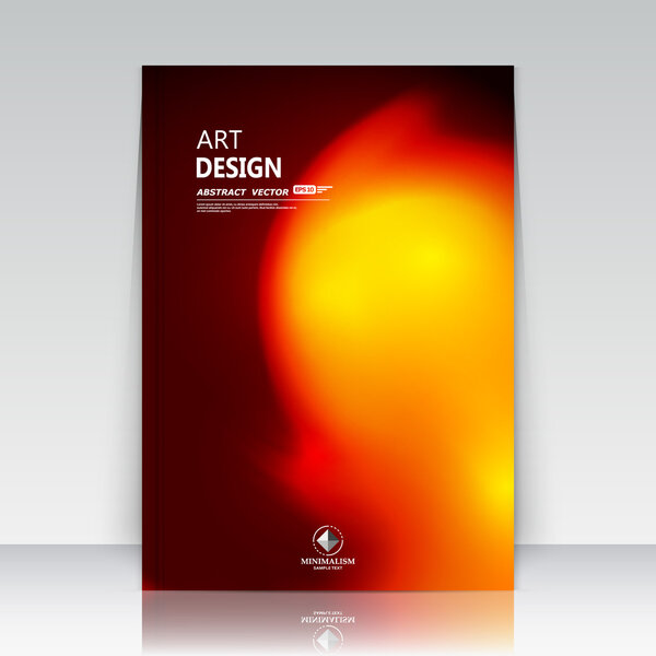 Abstract composition. Text frame surface. Orange a4 brochure title sheet. Alien explosion flash. Creative ad figure. Logo icon. Outer space fire. Banner form. Cosmic flier fashion. EPS 10 vector image