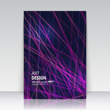 Abstract composition. Patch orange, pink line font texture. Bright section trademark construction. Dark a4 brochure title sheet. Creative figure logo icon. Commercial offer banner form. Ad flyer fiber