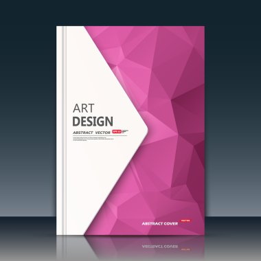 Abstract composition. Purple garnet construction. White triangle section trademark. A4 brochure title sheet. Creative figure logo icon. Commercial offer banner form. Ad flyer fiber. Headline element.