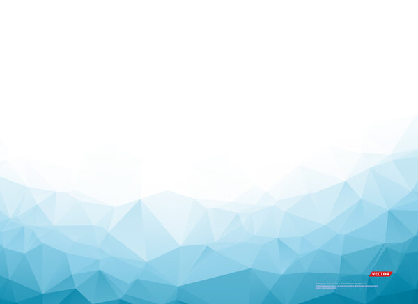 Abstract composition. Minimalistic fashion backdrop design. Blue, white polygonal figure icon. Azure color triangles font texture. Creative banner. Angles connection flyer fiber. Linking lines. Vector