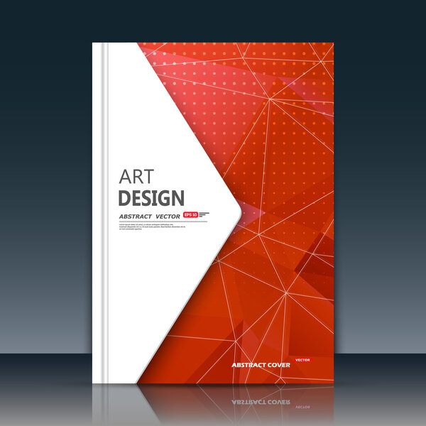 Абстрактный состав. Текстура красного шрифта. Перфорированные точки строительства. Белые линии сплетения. Заголовок брошюры А4. Икона творческой фигуры. Коммерческая поверхность логотипа. Указанная форма баннера. Листовое волокно
