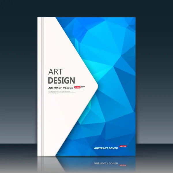 Abstract composition. Blue sapphire construction. White triangle section trademark. A4 brochure title sheet. Creative figure logo icon. Commercial offer banner form. Ad flyer fiber. Headline element. — Διανυσματικό Αρχείο