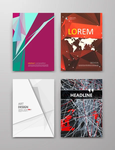 Abstract composition. Text frame surface. White, red, pink, orange a4 brochure cover design. Title sheet model set. Polygonal space icon. Modern vector front page. Ad banner texture. Flyer fiber font Stock Vector