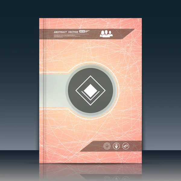 Abstract composition. Text frame surface. Orange pastel a4 brochure cover design. Title sheet model. Firm logo icon. Company symbol. Modern vector front page. Ad banner form texture. Flier fiber font Royalty Free Stock Illustrations