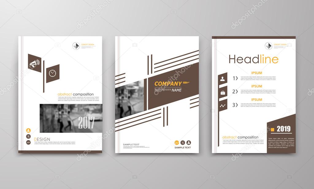 A4 brochure cover design. Ad frame font. Patch a4 title sheet model. Creative vector front page. Flyer mockup set. Banner texture. Roster info structure icon. Financial project fiber. Step point list.