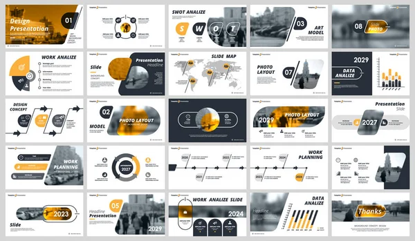 Абстрактні Білі Жовті Слайди Дизайн Обкладинки Брошури Неймовірна Інформаційна Банерна — стоковий вектор