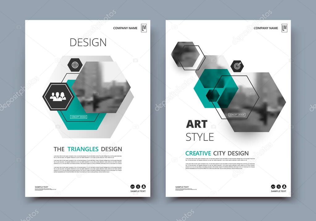 Abstract patch brochure cover design. Black info data banner frame. Techno title sheet model set. Modern vector front page art. Urban city blurb texture. Green citation figure icon. Ad flyer text