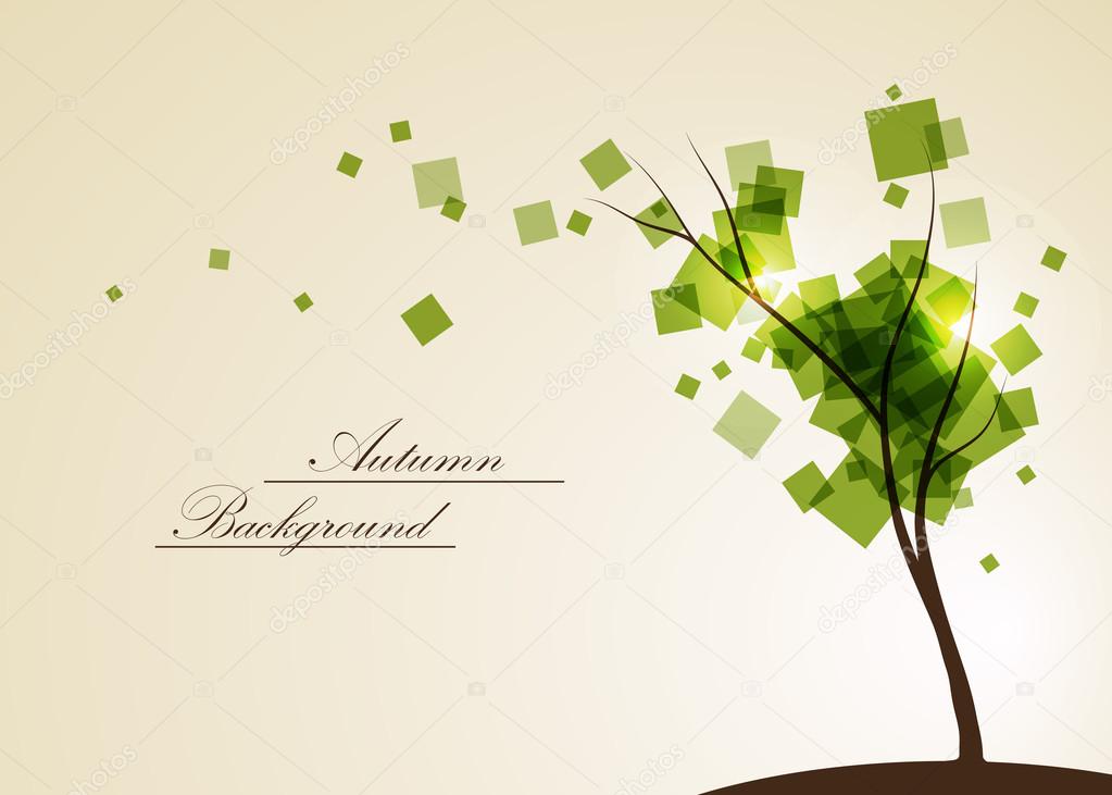 Abstract composition, tree-branch isolated, square flying leaves, botanical carving, biological capture, eco protect icon, natural ecologic image, plant font, wallpaper, screen saver, startup display, seasonal sale discount event, fancy flier, EPS10