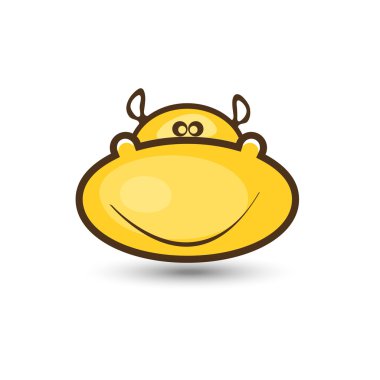 Abstract composition, fancy hippo smile icon, happy pachyderm animal capture, zany beast, funny hippopotamus image, humour african comics, risible zoo toy personage, laughable safari cartoon hero, merry avatar, amusing face, jokey EPS10 illustration