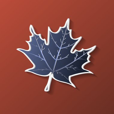 Abstract composition, maple-leaf isolated, canadian symbol, botanical carving, biological capture, eco protect icon, natural ecologic image, maple plant, brown beige font, wallpaper, screen saver, startup display, sale event fancy flier, EPS10