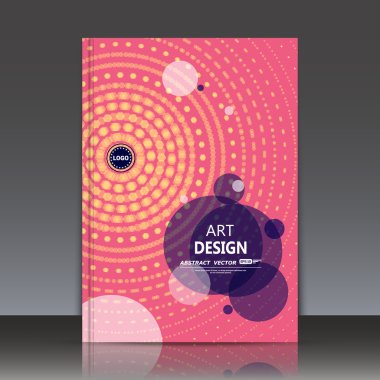 Abstract composition, dotted lines, swirl text frame surface icon, headline elements, minimalistic logo sign, pink a4 brochure title sheet, patent, creative figure construction, firm banner form image, fashionable EPS10 vector illustration