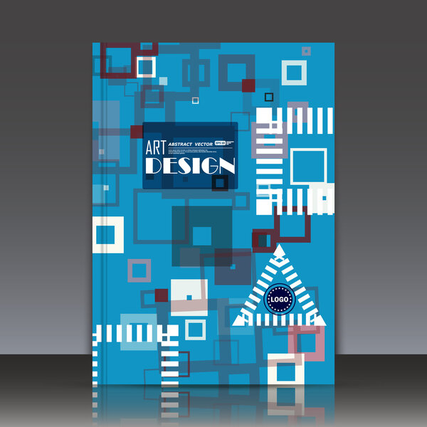 Abstract composition, triangle, square text frame surface icon, logo sign, blue a4 brochure title sheet, patent, creative figure construction, flier, headline elements, minimalistic firm banner form image, fashionable EPS10 vector illustration