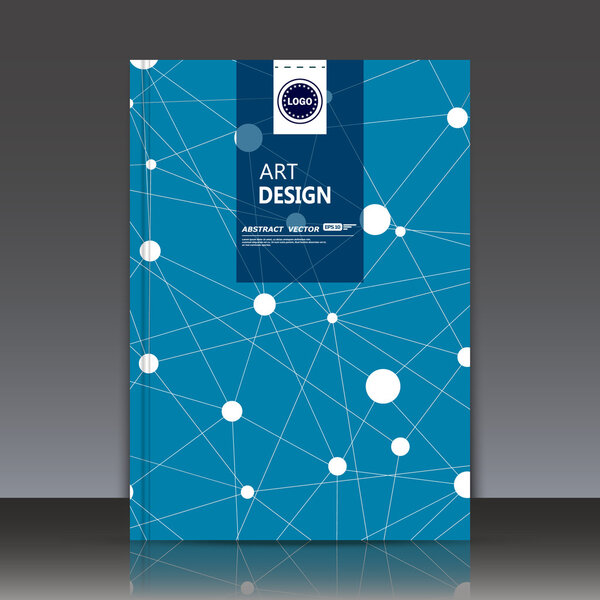 Abstract composition, square text frame surface icon, molecular logo sign, blue a4 brochure title sheet, patent, creative figure construction, flier, headline elements, minimalistic firm banner form image, fashionable EPS10 vector  illustration