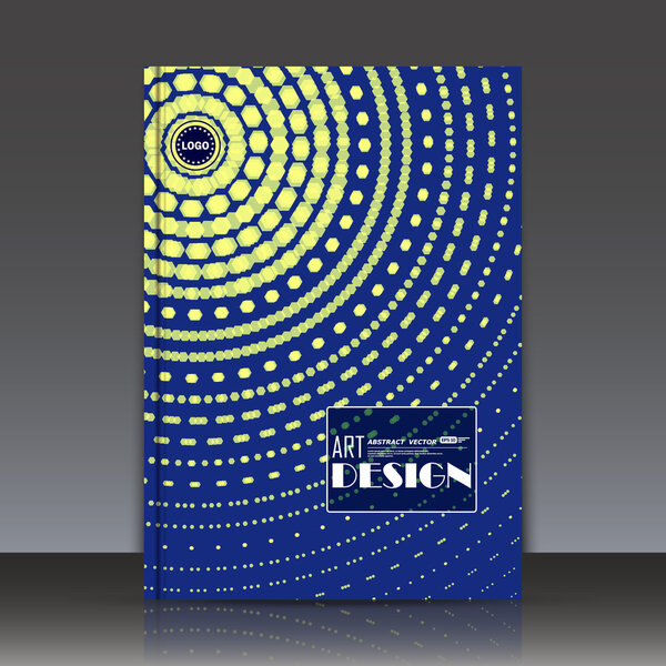 Abstract composition, dotted lines, swirl text frame surface icon, logo sign, blue a4 brochure title sheet, patent, creative figure construction, headline elements, minimalistic firm banner form image, fashionable EPS10 vector illustration