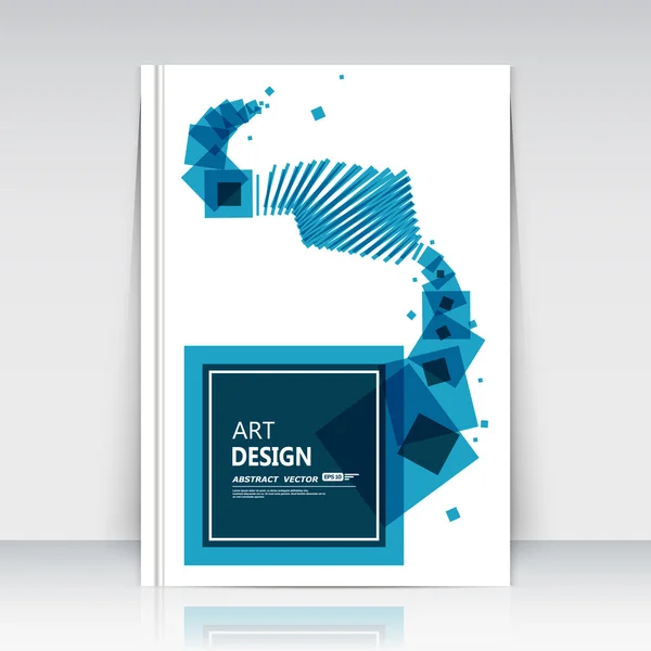 Abstract composition, square text frame surface, white a4 brochure title sheet, creative figure, logo sign construction, firm banner form, transparent quadrate icon, flier fashion, EPS10 vector illustration — 스톡 벡터