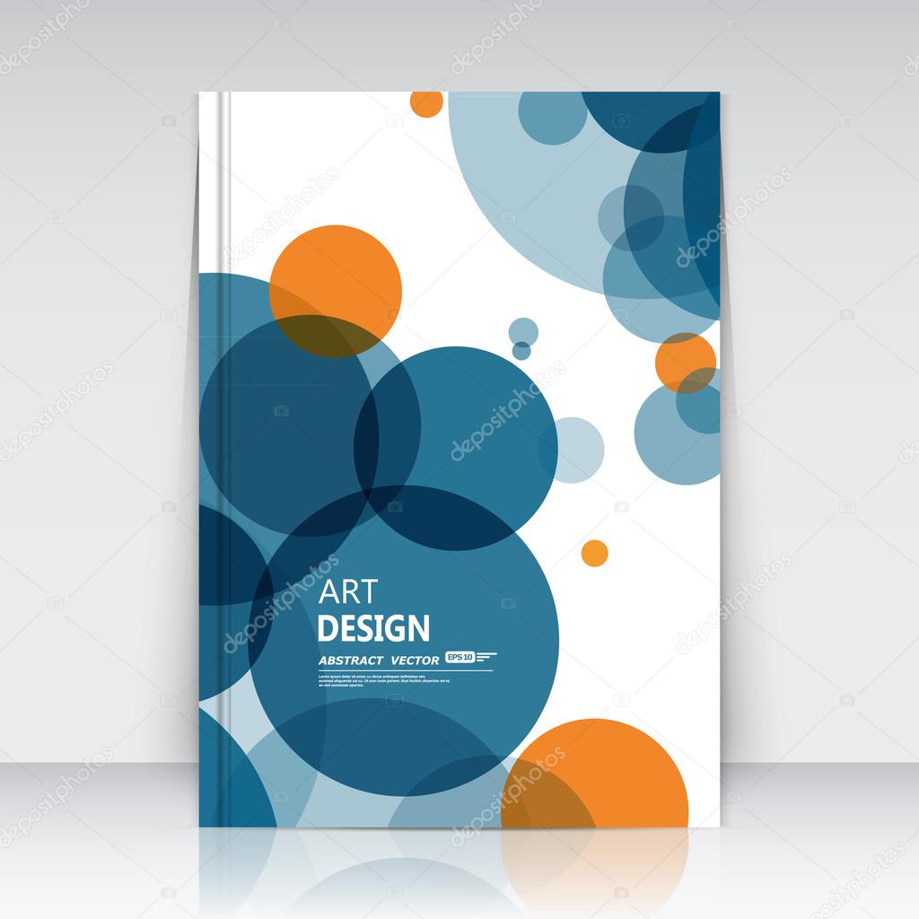Abstract composition, text frame surface, a4 brochure title sheet, creative figure, logo sign construction, firm banner form, blue, orange round icon, transparent circle, fancy EPS10 flier fashion, daily periodical issue identity, trademark emblem