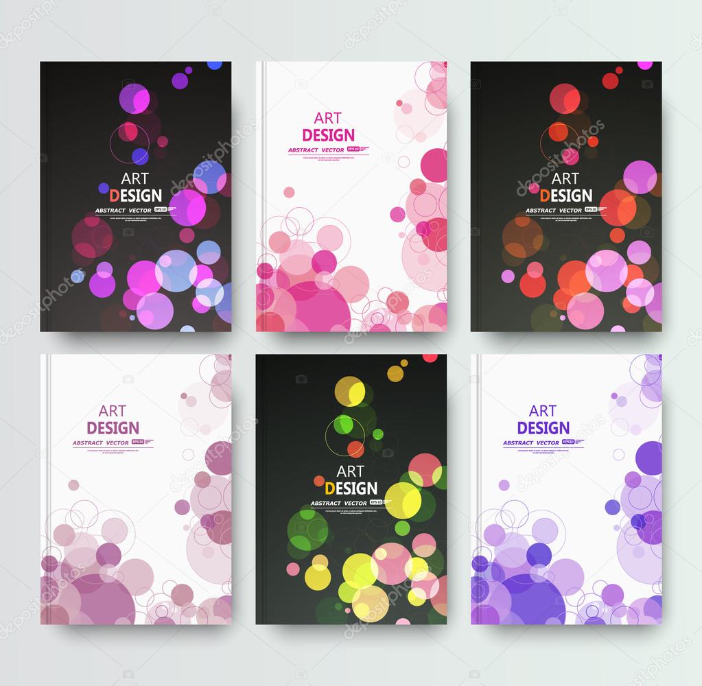 Abstract composition, multicolor business card set, correspondence letter collection, a4 brochure title sheet, creative round figure logo sign, firm banner form, transparent circle flier fashion, daily periodical issue, fancy bulb, EPS10 illustration