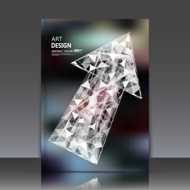 Abstract composition, arrow element, polygonal triangle construction, direction orientation mark, dot, line connection, a4 brochure title sheet, business card surface backdrop, EPS10 fashionable fiber, fancy flier fashion, daily periodical issue