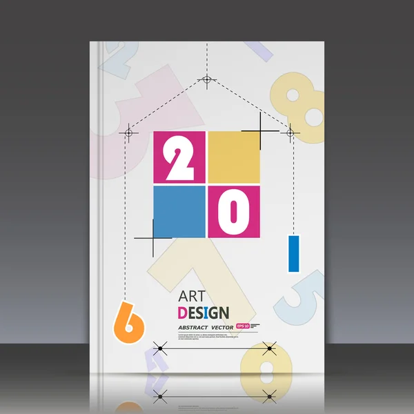 Abstract composition, text frame surface, math technology, new year eve banner icon, 2016 digits greeting card, arithmetic backdrop, dotted line, square block, quadrate tetragon, quadrangle box font, creative figure logo sign, arabic cipher, EPS10 — ストックベクタ