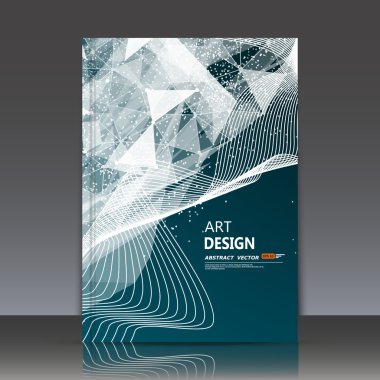 Abstract composition, text frame, neon polygonal triangle construction, a4 brochure title sheet, curve band, dot, line icon, futuristic strip backdrop, interlocking weave, flier fashion, daily periodical issue, technology surface, EPS10 illustration